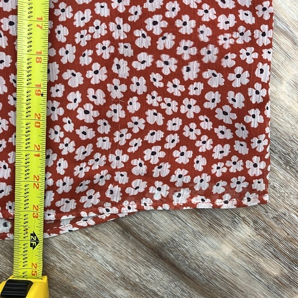 LOFT Floral Womens Top Victorian High Neck Ruffles Size L Sheer Feminine Office - Picture 10 of 15